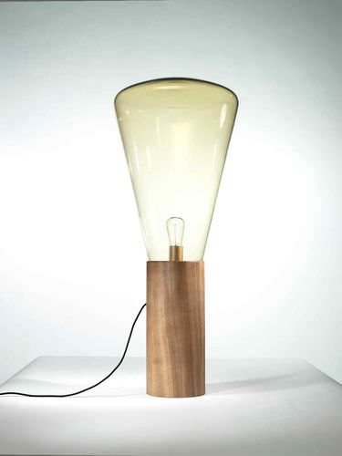 Lampada da pavimento - MUFFINS: PC853 - BROKIS - in rovere / in vetro soffiato / contemporanea