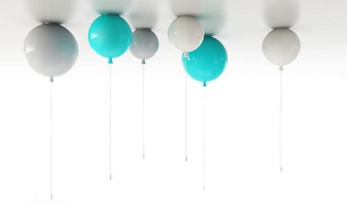 Plafoniera design originale - MEMORY - BROKIS - rotonda / in vetro soffiato / illuminazione fluorescente