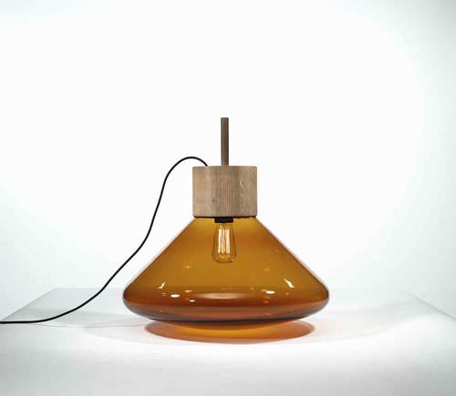 Lampada da tavolo - MUFFINS: PC852 - BROKIS - in rovere / in vetro / in vetro soffiato