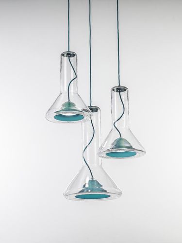 Lampadario contemporaneo - WHISTLE : PC961 - BROKIS - in vetro soffiato / in metallo / fatto a mano