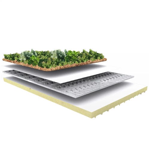 Sistema per giardino pensile estensivo - Isopan - intensivo / per tetto piano / isolante
