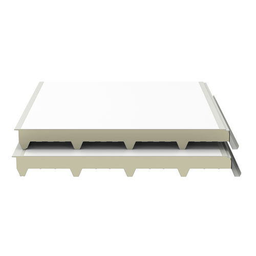 Pannello sandwich isolante per tetto piano - ISODECK PVSTEEL - Isopan - rivestimento in metallo / rivestimento in acciaio galvanizzato / anima in poliuretano