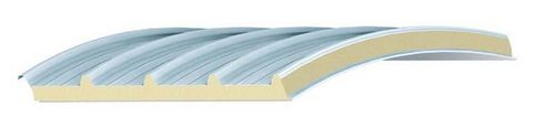 Pannello sandwich per facciata - PENTAR6 ASBESTOS - Italpannelli - rivestimento in metallo / anima in schiuma poliuretanica