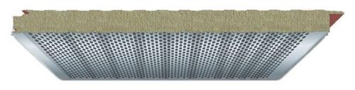 Pannello sandwich per facciata - TOP W.A. MINERAL  ACOUSTIC - Italpannelli - rivestimento in metallo / anima in lana di roccia