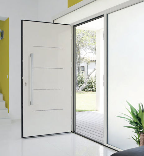 Porta d'ingresso - GRIFF 1.1 DUO - ZILTEN - in rovere / in alluminio / in composito