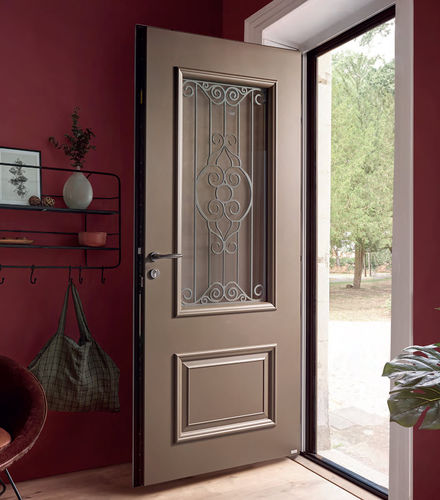 Porta d'ingresso - CORDEY 1 - ZILTEN - in alluminio / battente / classica