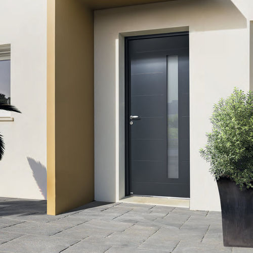 Porta d'ingresso - CYTISS 6 - ZILTEN - in alluminio / battente / contemporanea