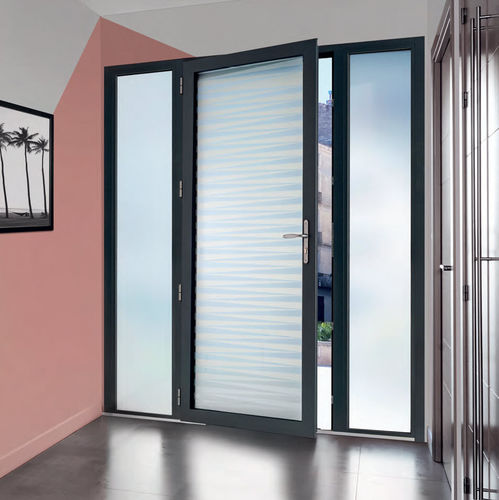 Porta d'ingresso - CANDEL 78 - ZILTEN - in alluminio / battente / contemporanea