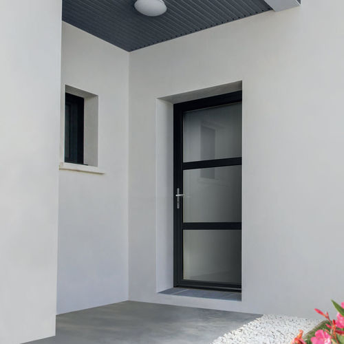 Porta d'ingresso - CANDEL 58 - ZILTEN - in alluminio / battente / contemporanea