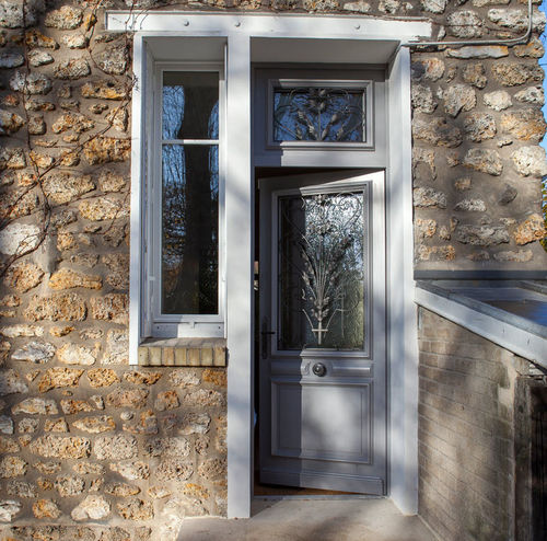 Porta d'ingresso - VALENÇAY - ZILTEN - in rovere / in acciaio / battente