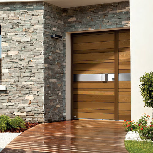Porta d'ingresso - NATIV 2 - ZILTEN - in legno massiccio / in acciaio inossidabile / battente
