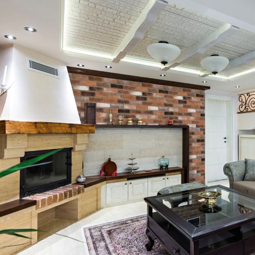 Mattone faccia a vista decorativo - MASTERBRICK COPPER - Mathios SA - in calcestruzzo / per esterni / indoor