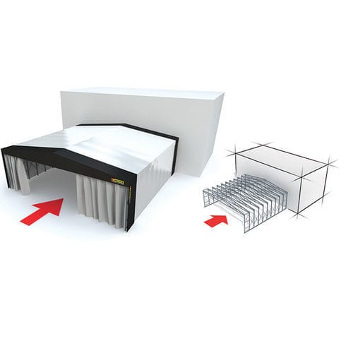 Capannone prefabbricato - FRONTAL - KOPRON - in acciaio galvanizzato / industriale