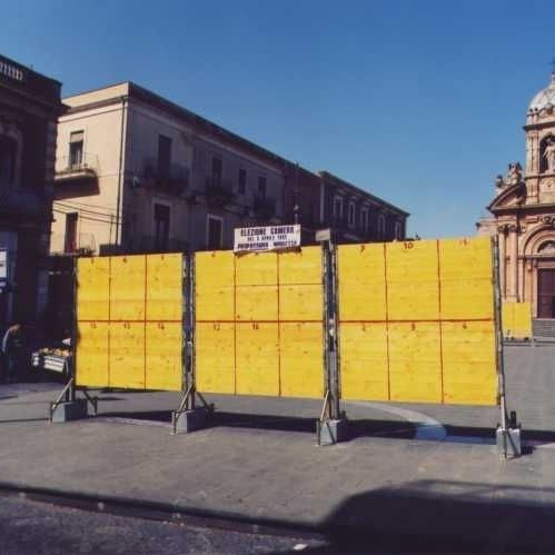 Cartello pubblicitario da esterno - BILL-POSTING HOARDINGS - MARIO ORLANDO E FIGLI - in acciaio / in legno