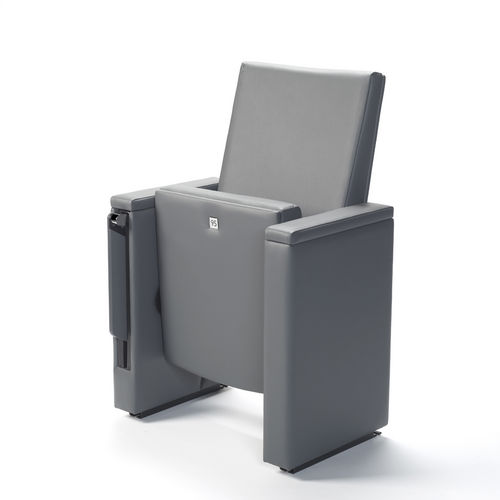 Poltrona per auditorium in stile - PRESTBURY - Race Furniture - in pelle / grigia / contract