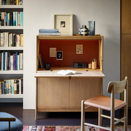 Scrittoio contemporaneo - Davenport - ANOTHER COUNTRY - in rovere / in legno compensato / con vano contenitore
