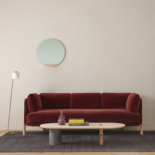 Divano contemporaneo - Slow - ANOTHER COUNTRY - in tessuto / con braccioli / per cuscini