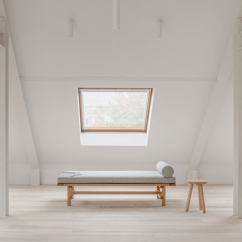 Dormeuse contemporanea - Four - ANOTHER COUNTRY - in tessuto / in rovere / in legno compensato