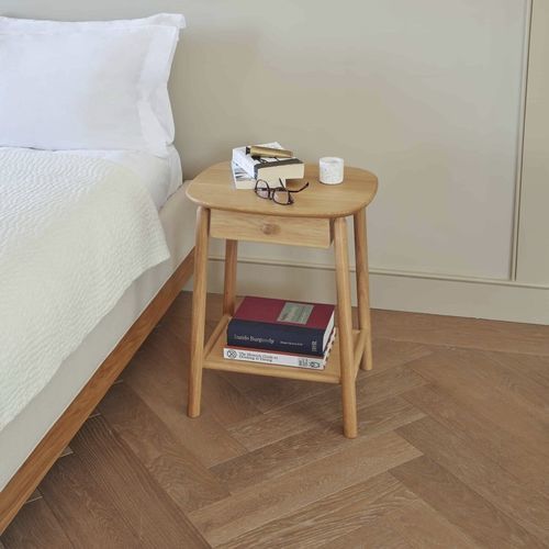 Comodino contemporaneo - Hardy - ANOTHER COUNTRY - in rovere / in frassino / con supporto in quercia