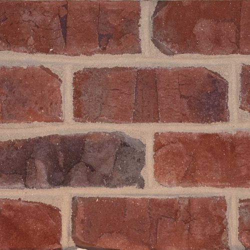 Mattone per facciata - KENNON HOUSE - PINE HALL BRICK - pieno / rosso / blu