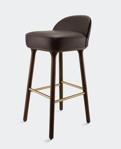 Sgabello da bar contemporaneo - BEETLEY - SE LONDON - con supporto in quercia / con supporto in noce / imbottito