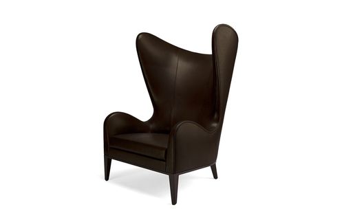 Poltrona contemporanea - HAPPINESS - SE LONDON - in pelle / a orecchioni