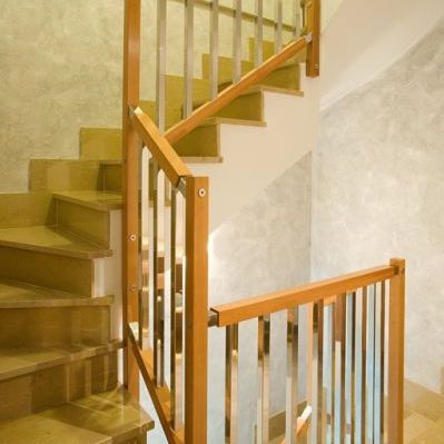 Ringhiera in legno - MA12 - PIRBA - in acciaio inossidabile / da interno / per scala