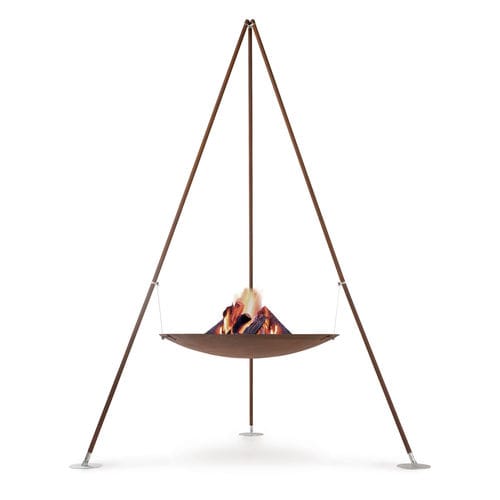 Braciere da giardino a legna - Tripee - Ak47 Design - in acciaio / rotondo / con barbecue