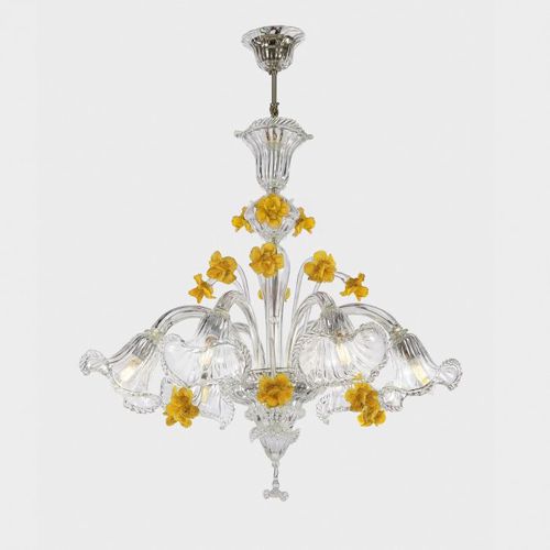 Lampadario classico - EURIDICE ORIGINAL EDITION - Sogni di Cristallo - in vetro di Murano / in vetro soffiato / da 6 lampadine