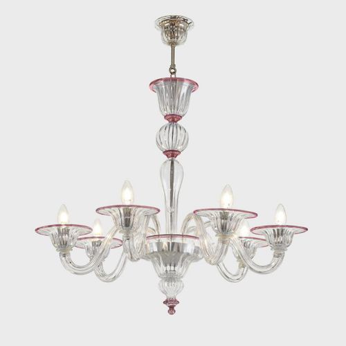 Lampadario classico - PROTEO - Sogni di Cristallo - in vetro di Murano / in vetro soffiato / da 6 lampadine