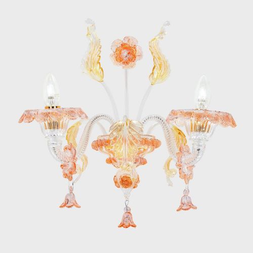 Applique classica - DELFI DEI DOGI - Sogni di Cristallo - da interno / in vetro soffiato / in vetro di Murano