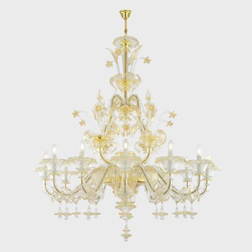 Lampadario classico - CA' REZZONICO GRAN BALLO  - Sogni di Cristallo - in vetro di Murano / in vetro soffiato / da 6 lampadine