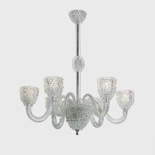 Lampadario classico - GAUDENTE - Sogni di Cristallo - in vetro di Murano / in vetro soffiato / da 6 lampadine