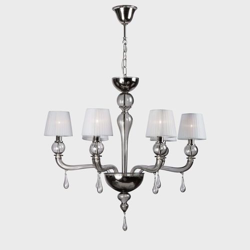 Lampadario contemporaneo - GRACEFUL  - Sogni di Cristallo - in vetro di Murano / in vetro soffiato / in tessuto
