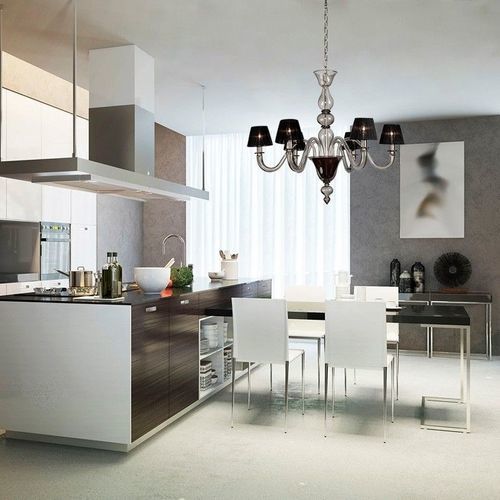 Lampadario contemporaneo - SYBARIS  - Sogni di Cristallo - in vetro di Murano / da 6 lampadine / da 8 lampadine