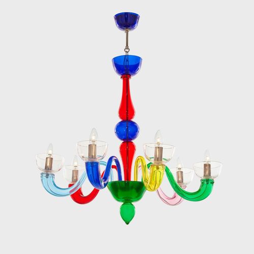 Lampadario contemporaneo - KALEIDOS - Sogni di Cristallo - in vetro di Murano / da 6 lampadine / da 8 lampadine