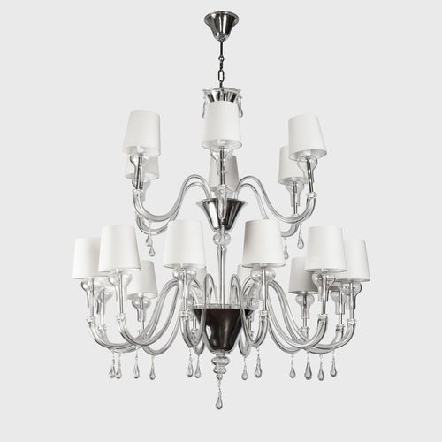 Lampadario contemporaneo - KANDY - Sogni di Cristallo - in vetro di Murano / in tessuto / contract