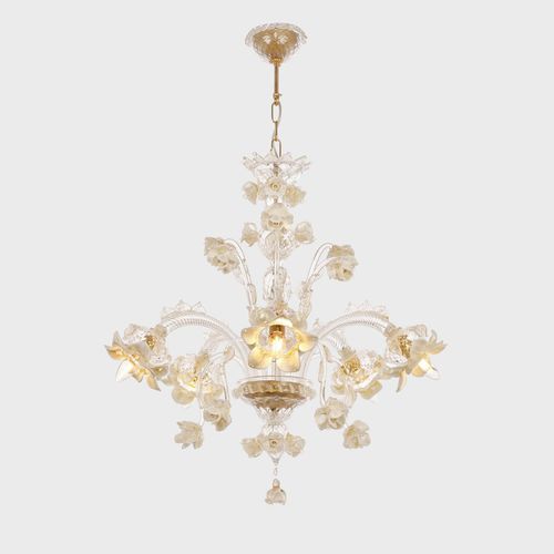 Lampadario classico - ROSETO - Sogni di Cristallo - in vetro di Murano / da 6 lampadine / da 8 lampadine