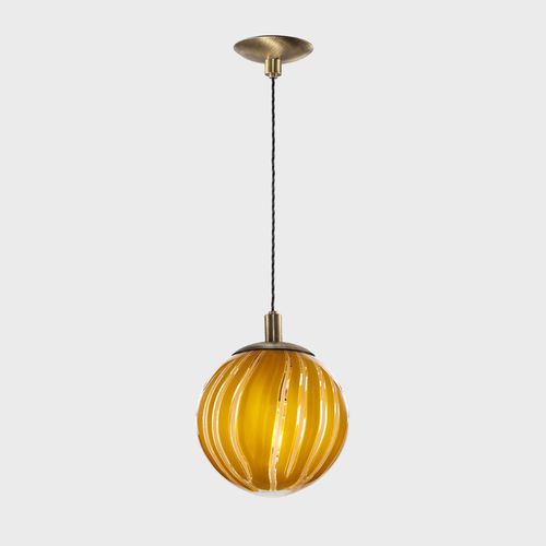 Lampada a sospensione - BALL #005  - Sogni di Cristallo - in vetro di Murano / contemporanea / con cavo