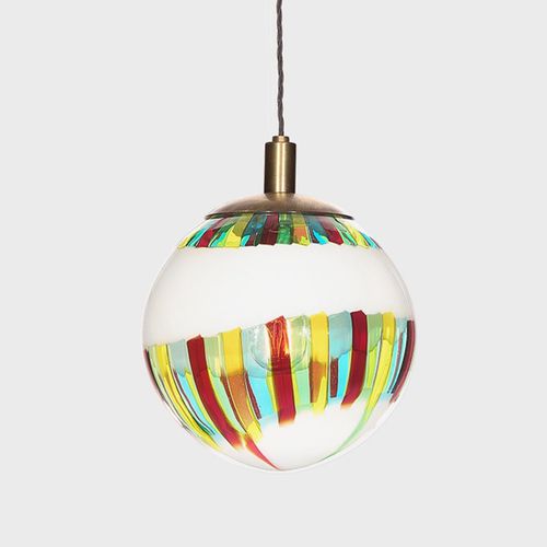 Lampada a sospensione - BALL #007  - Sogni di Cristallo - in vetro di Murano / contemporanea / con cavo