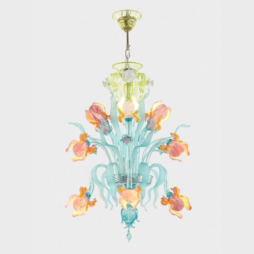 Lampadario classico - VAN GOGH IRIS  - Sogni di Cristallo - in vetro di Murano / in vetro soffiato / contract