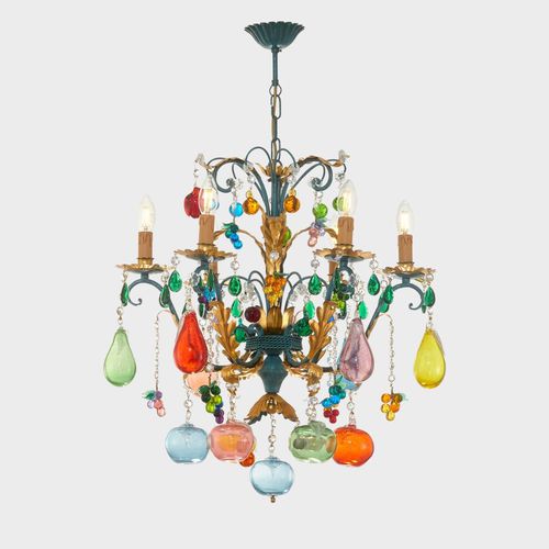 Lampadario classico - BACCO - Sogni di Cristallo - in vetro di Murano / in vetro soffiato / in ferro modellato