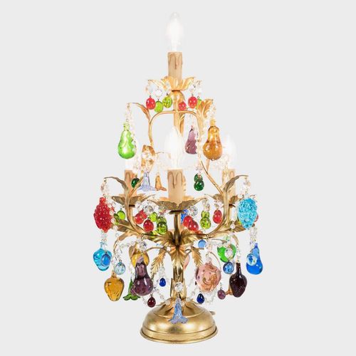 Lampada da tavolo - MANDRAGOLA - Sogni di Cristallo - in ferro modellato / in vetro soffiato / in vetro di Murano