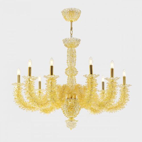 Lampadario classico - MARCANTONIO D'ORO - Sogni di Cristallo - in vetro di Murano / in vetro soffiato / da 6 lampadine