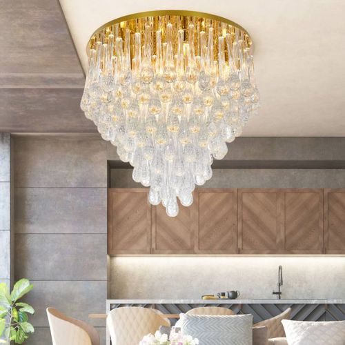 Lampadario classico - ARRIVEDERCI - Sogni di Cristallo - in vetro di Murano / da 10 lampadine / con 4 punti luce