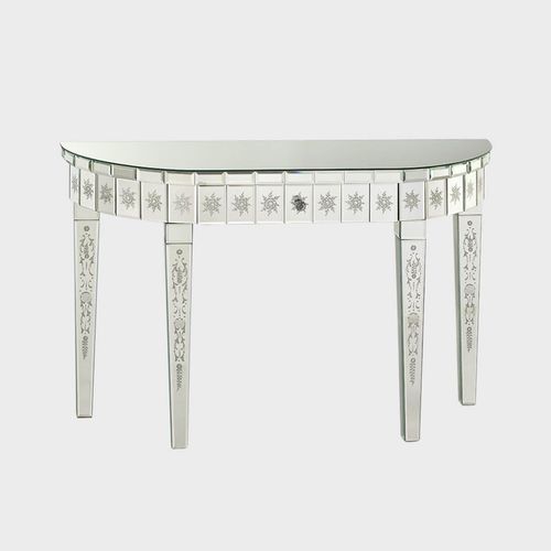 Consolle con specchio - Sogni di Cristallo - stile veneziano / in vetro di Murano / semicircolare