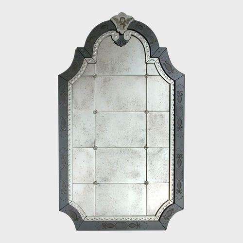 Specchio a muro - GENTILIZIO  - Sogni di Cristallo - stile veneziano / rettangolare / in vetro di Murano