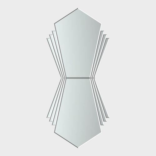 Specchio a muro - DUETTO  - Sogni di Cristallo - stile veneziano / angolare / in vetro di Murano