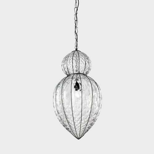 Lampada a sospensione - GOCCE DELUXE  - Sogni di Cristallo - in metallo / in vetro soffiato / in vetro di Murano