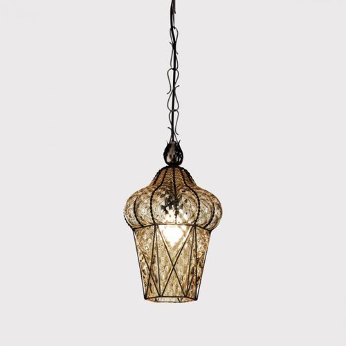 Lampada a sospensione - SAN MARCO - Sogni di Cristallo - in metallo / in vetro soffiato / in vetro di Murano